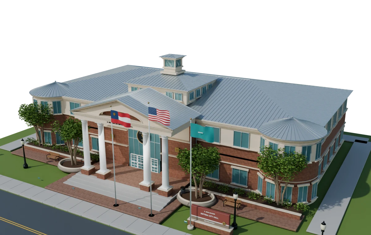 Exterior model of Smyrna City Hall